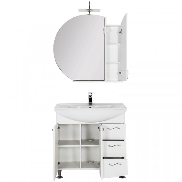 Комплект мебели для ванной Aquanet Моника 85 187567 Белый