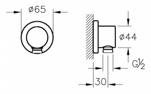 Набор встроенной душевой системы Vitra Solid S A49264EXP, хром