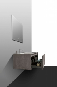 Комплект мебели для ванной Black&White Universe 909U1500 подвесной Пепельный