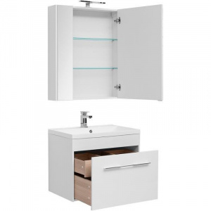 Комплект мебели для ванной Aquanet Августа 75 287682 подвесной Белый