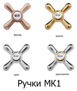 Смеситель для биде Rav Slezak Morava retro MK143.5 хром, с ручками МК1