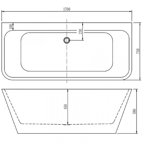 Акриловая ванна Aquanet Perfect 170x75 260050 без гидромассажа