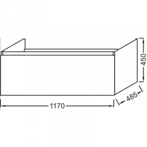 Тумба белый 117 см Jacob Delafon Odeon Up EB887-N18