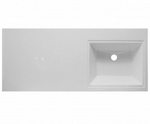 Раковина Эстет Даллас 110 R ФР-00001668 над стиральной машиной Белая