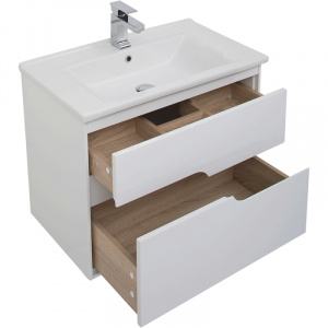 Комплект мебели для ванной Aquanet Модена 75 199306 Белый глянец