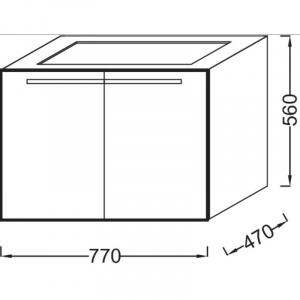 Тумба белый 77 см Jacob Delafon Struktura EB1281-N18