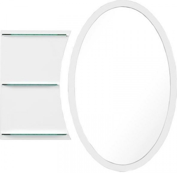 Зеркало Aquanet Опера 70 212365 с полкой с подсветкой Белое