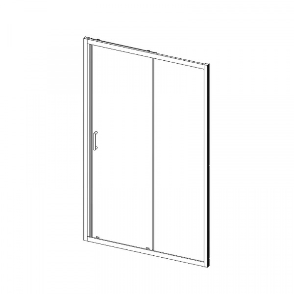Душевая дверь Vincea Alpha 150 VDS-3AL150CL профиль Хром стекло прозрачное