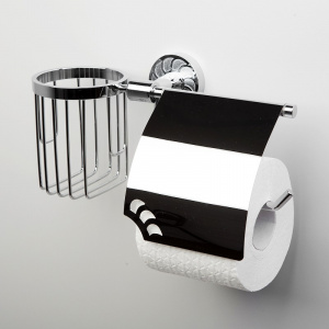 Держатель туалетной бумаги и освежителя воздуха WasserKRAFT Isen K-4059 с крышкой Хром