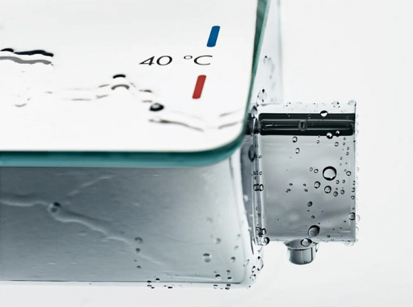 Смеситель для ванны Hansgrohe Ecostat Select 13141400 с термостатом Хром Белый
