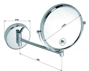 Косметическое зеркало Bemeta Cosmetic mirrors 112201522 Хром
