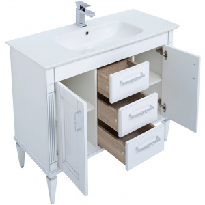 Комплект мебели для ванной Aquanet Селена 105 233129 Белый Серебро