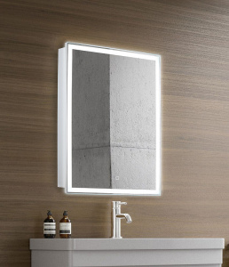 Зеркальный шкаф Azario Киото 50 LED-00002357 с подсветкой Белый
