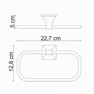 Кольцо для полотенец WasserKRAFT Wern K-2560 Хром