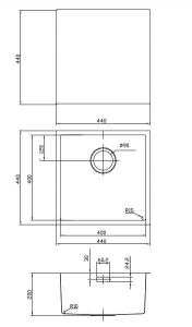 Мойка IDDIS  Edifice для подстольного монтажа золото (EDI44B0i77)