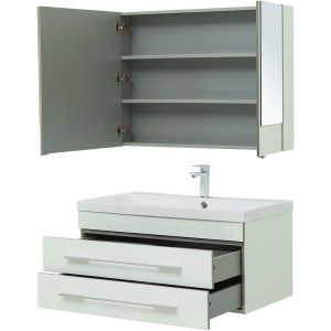 Комплект мебели для ванной Aquanet Верона 90 287653 подвесной Белый