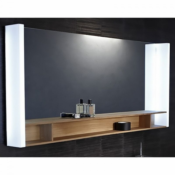 Зеркало Jacob Delafon Terrace 120 EB1183-NF с подсветкой Белое Древесное с сенсорным выключателем