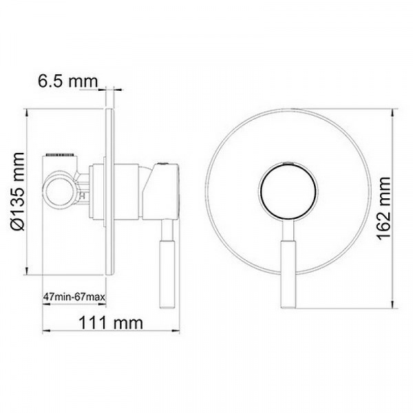 Смеситель для душа WasserKRAFT Main 4151 Хром