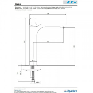 Смеситель для раковины E.C.A Myra 102108984HEX