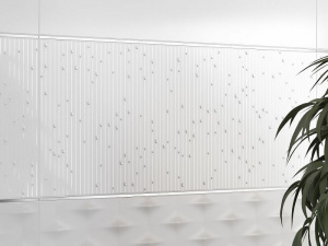 Керамический декор Meissen Sparkle белый SP2U051-63 25х75 см