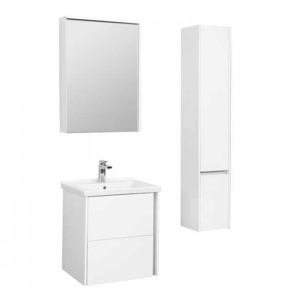 Зеркальный шкаф Aquaton Стоун 60 R 1A231502SX010 с подсветкой Белый