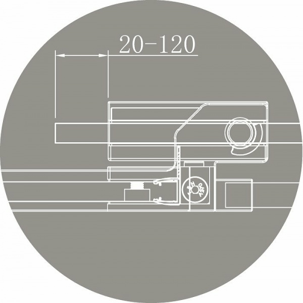 Душевая дверь Cezares Slider 80 SLIDER-B-1-70/80-GRIGIO-Cr профиль Хром стекло серое