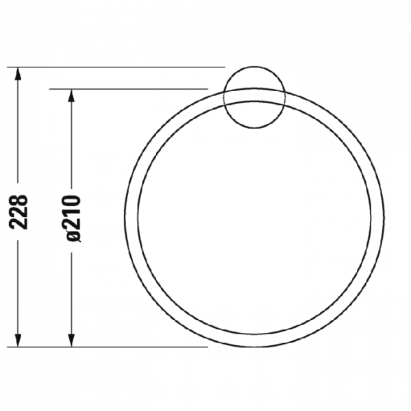 Duravit Starck T Полотенцедержатель - кольцо, настенный цвет хром