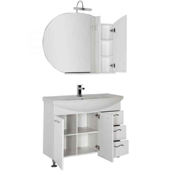 Комплект мебели для ванной Aquanet Моника 105 187564 Белый