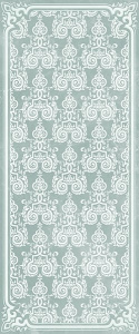 Настенная плитка Gracia Ceramica 010100000843 Visconti turquoise wall 03 250х600 серо-зеленая глянцевая с орнаментом