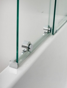 Шторка на ванну Cezares Stream VFS-11 90 профиль Хром стекло прозрачное