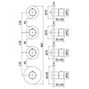Термостат для ванны Paffoni Modular Box MDE019CR