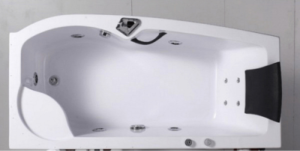 Акриловая ванна со шторкой и душевой системой Orans OLS-BT-9501 170х85 R 9501R00 с гидромассажем
