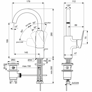 Смеситель для раковины Ideal Standard CERAPLAN BD235AA