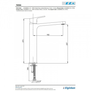 Смеситель для раковины E.C.A Tiera 103388002EX