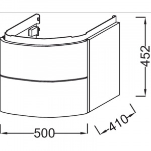 Тумба белый глянец 50 см Jacob Delafon Presquile EB1102-G1C