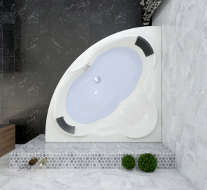 Акриловая ванна Lavinia Boho Elegant 37050150, усиленный армированный корпус ванны, 150x150 см