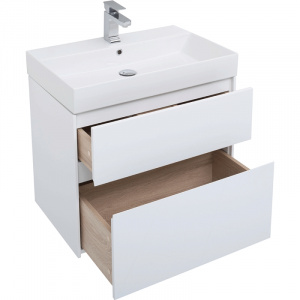 Комплект мебели для ванной Aquanet Бруклин 70 207804 подвесной Белый глянец