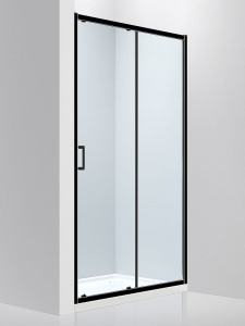 Душевая дверь Abber AG30120B 120x190 профиль Черный стекло прозрачное
