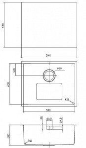 Мойка IDDIS  Edifice для подстольного монтажа бронза (EDI54B0i77)