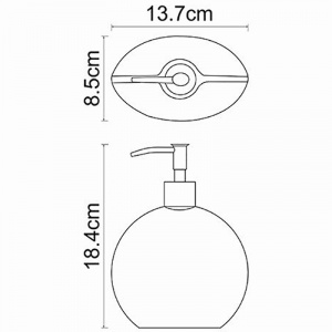 Дозатор для жидкого мыла WasserKRAFT Eider K-33399 Хром