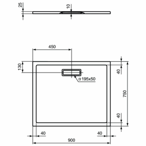 Душевой поддон Ideal Standard ULTRAFLAT NEW (900x900x25) T4467V1, белый