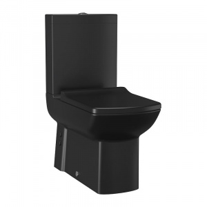 Сиденье для унитаза Creavit Lara KC1603.01.1400E Черное матовое с микролифтом