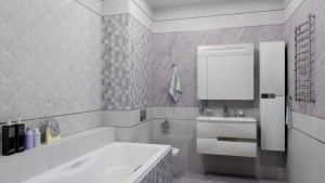 Керамический декор Laparet Мармара под мозаику серый 17-30-06-616 20х60 см