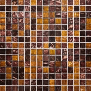Мозаика Imagine!lab. ML42048 (20x20) 32.7x32.7x4 коричневая / золотая глянцевая авантюрин