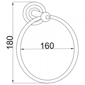 Кольцо для полотенец Boheme Brillante 10434 Хром