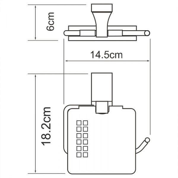 Держатель туалетной бумаги WasserKRAFT Lopau K-6025 с крышкой Хром