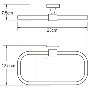Кольцо для полотенец WasserKRAFT Dill K-3960 Хром