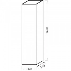 Подвесная колонна с реверсивной дверцей серый антрацит Jacob Delafon Rythmik EB998-N14