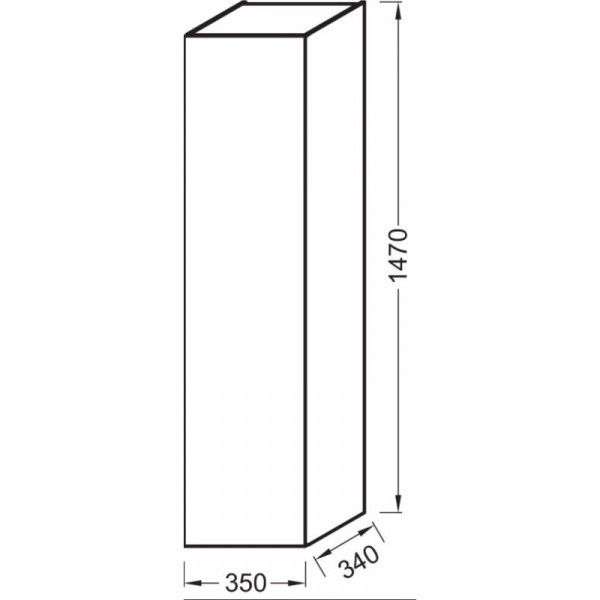 Подвесная колонна с реверсивной дверцей светло-коричневый глянец Jacob Delafon Rythmik EB998-G80