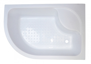 Душевой уголок Royal Bath BK 120х80 RB8120BK-T-R с поддоном профиль Белый стекло прозрачное